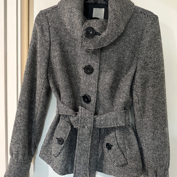Halogen wool button up trench coat - Picture 2 of 5